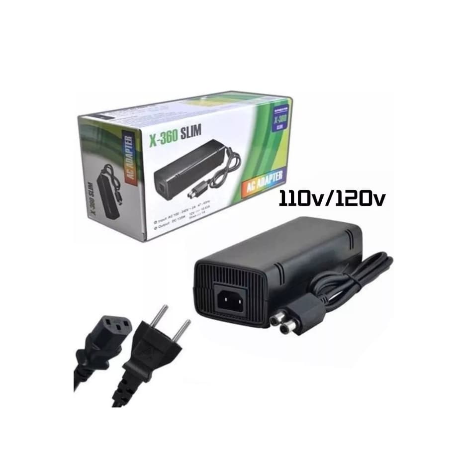 Fonte De Alimentação X360 Slim 2 Pinos Bivolt 110v/220v