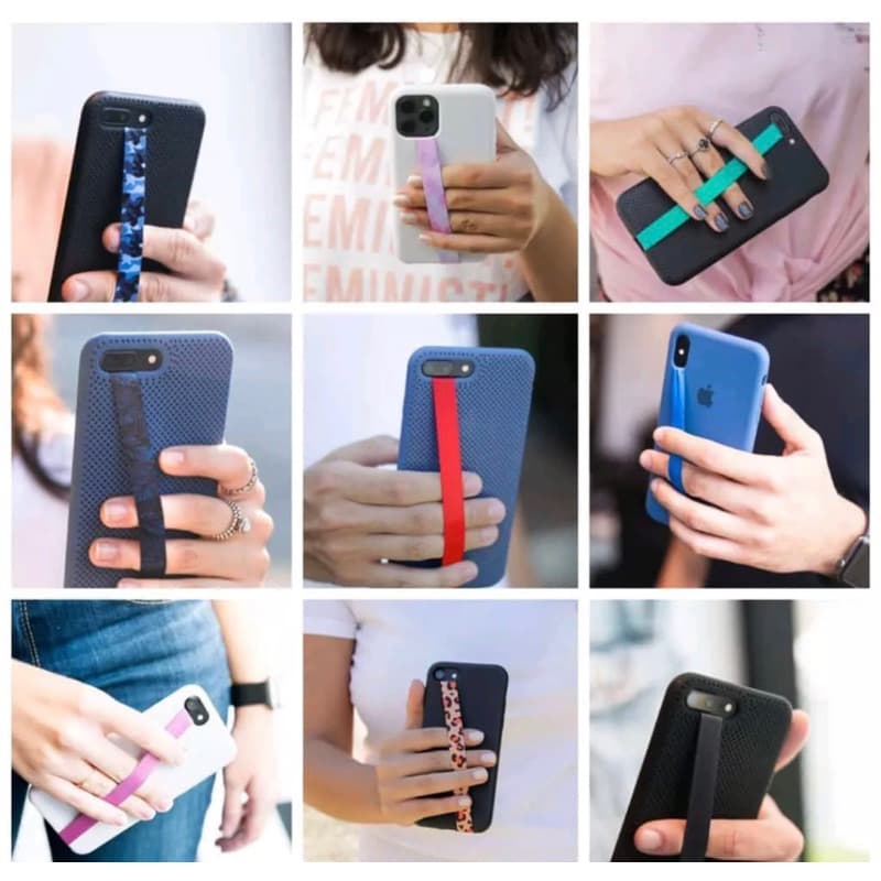Fita pra iphone Salva Celular Silicone para capinha fone strep - Suporte Para Celular