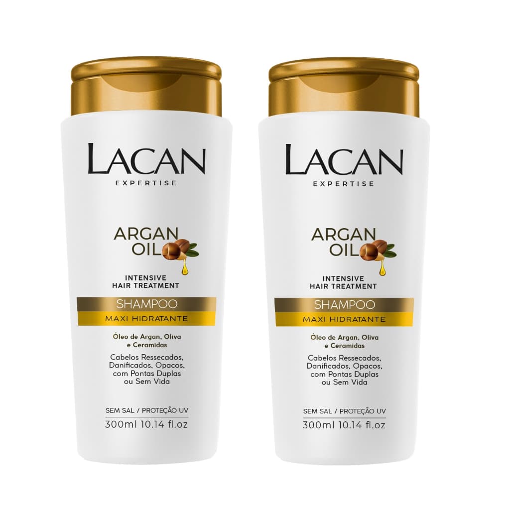 Lacan Argan Oil 2un Shampoo Maxi Hidratante 300ml