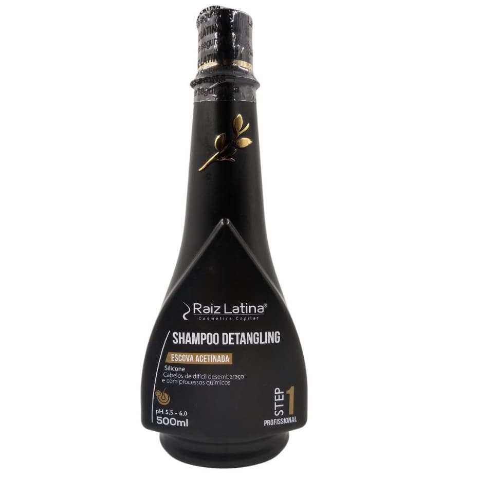 Shampoo Hidratante Silicone  Escova Acetinada  Step 1 Raiz Latina 500 ml