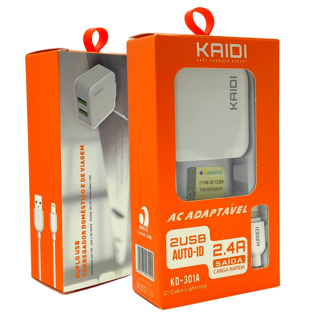 Carregador Rápido Turbo iPhone 2 Entradas USB Carregador Potente!!