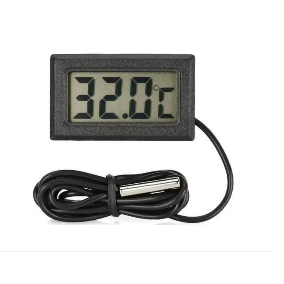 Termômetro Digital LCD Freezer Estufa Chocadeira Geladeira cabo 1 metro Certificado de Calibração Congelador embutir