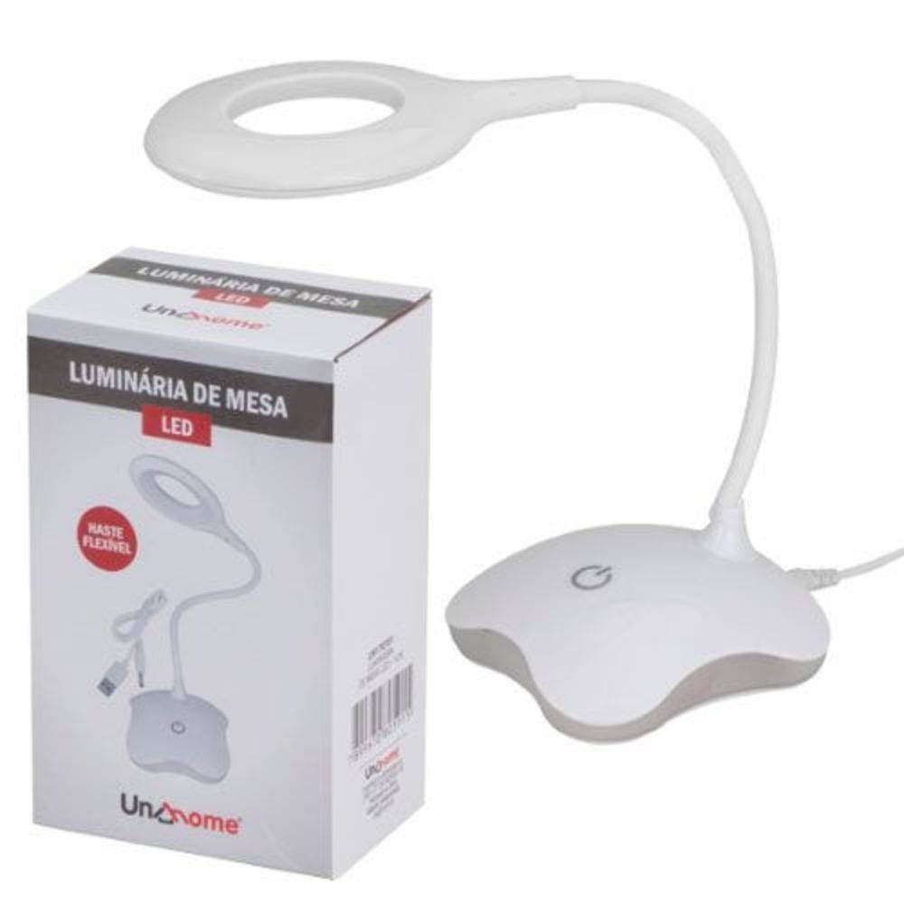 Luminária Led Touch Sem Fio Abajur 3 Luz 14 Leds Articulada