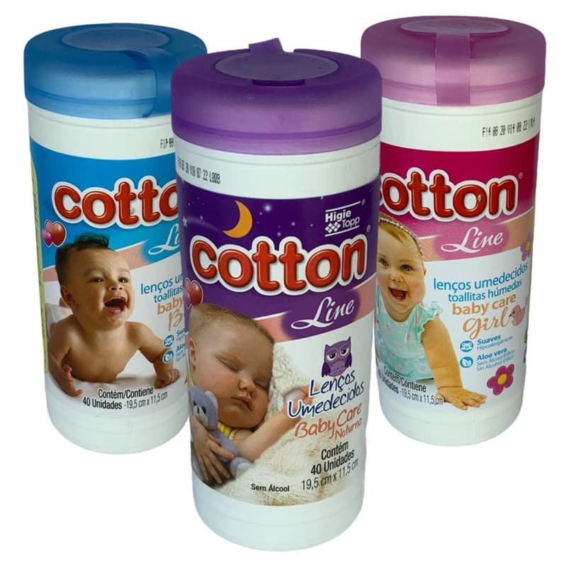 KIT 12 x Lenços Toalhas Umedecidos COTTON BABY - ( 480 lenços )