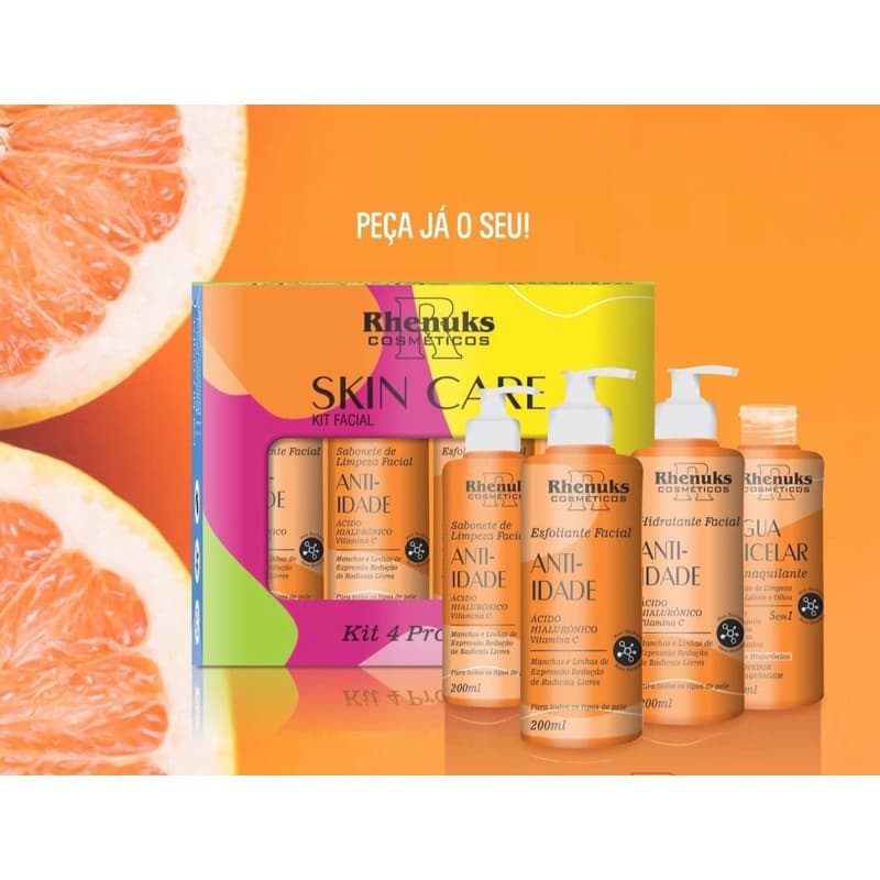 Skin care Anti-idade 4 passos