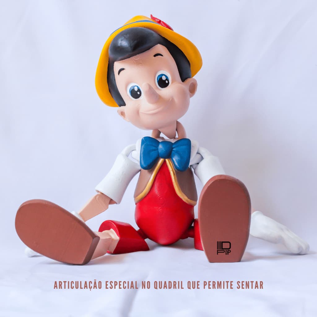 Boneco Pinóquio articulado - figura Pinocchio colecionável Disney brinquedo decorativo