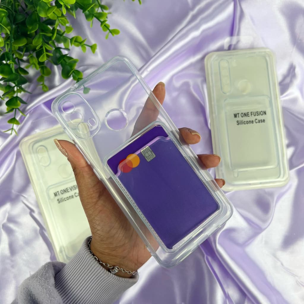 Capa Transparente Porta Cartão Compatível com Motorola Moto E30|E40/ Moto One Fusion/ Moto One Vision/ CF57.