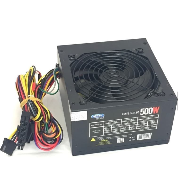 Fonte Atx 500w / 350W Gamer Super Silenciosa Para Pc Bivolt