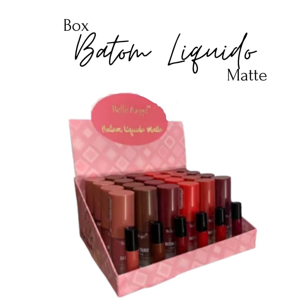 Batom Liquido Matte Box B 24uni 4ml - Belle Angel