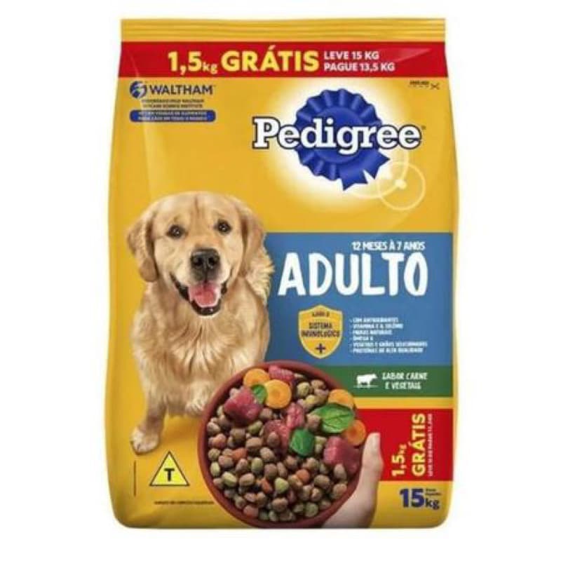 Ração Pedigree Para Cachorros Adultos Carne E Vegetais 15 Kg