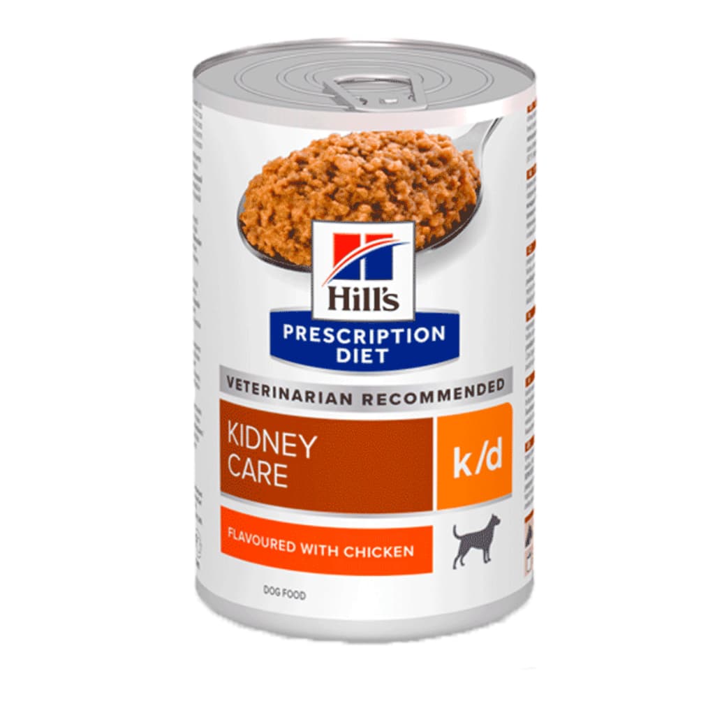 Ração Úmida Hill's Prescription Diet Cuidado Renal K/d Para Cachorro Adulto Sabor Frango Em Lata De 370g