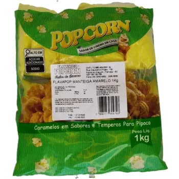 FLAVAPOP - Sal Micronizado Sabor Manteiga Amarelo Popcorn