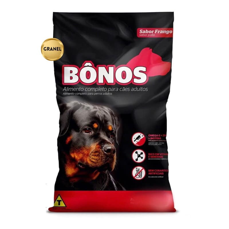 Ração Cachorro À GRANEL Bônos para Cães Adultos Sabor Frango e Cereais 1Kg