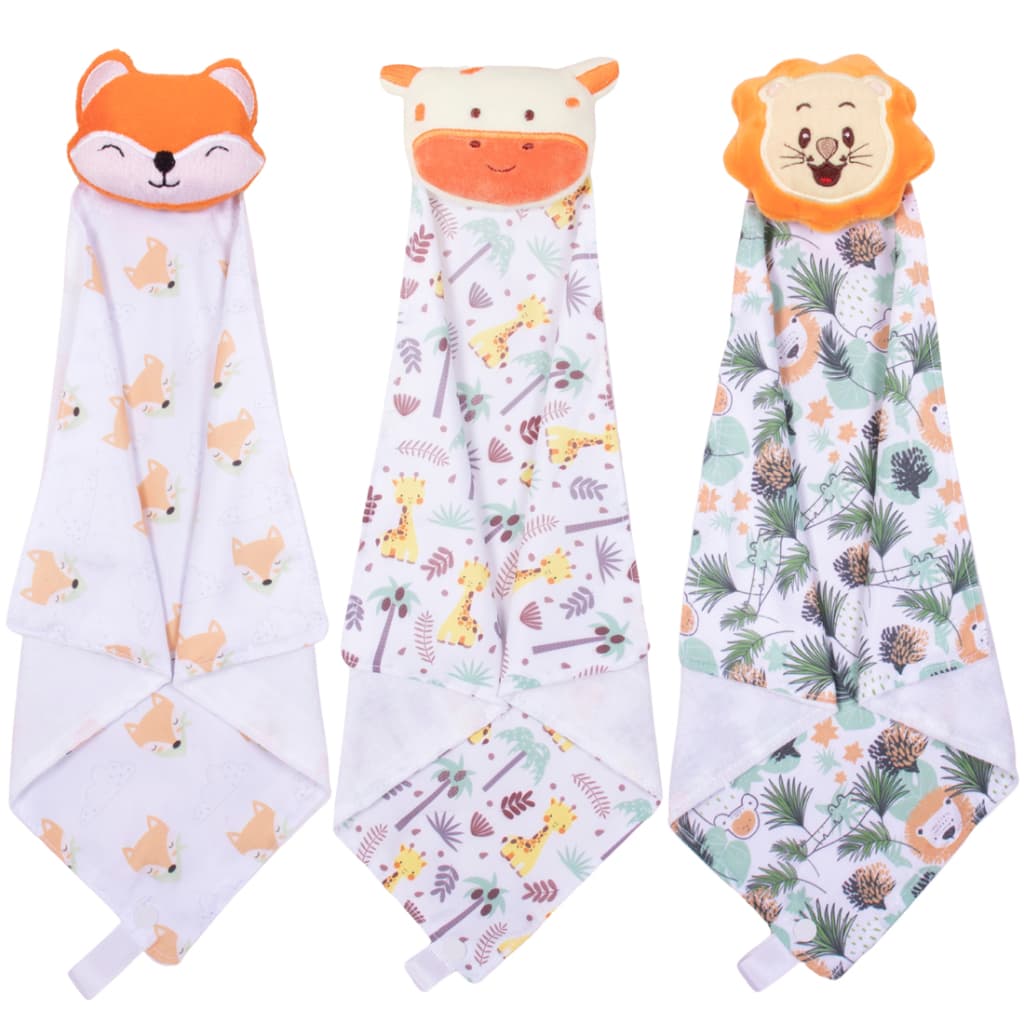 Kit 3 Naninhas com Prendedor de Chupeta para Bebê Menina e Menino