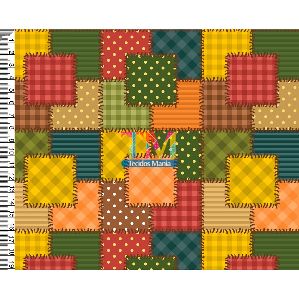 Tecido tricoline, microfibra ou gabardine estampado - Patchwork - Retalhos - 0.50CM