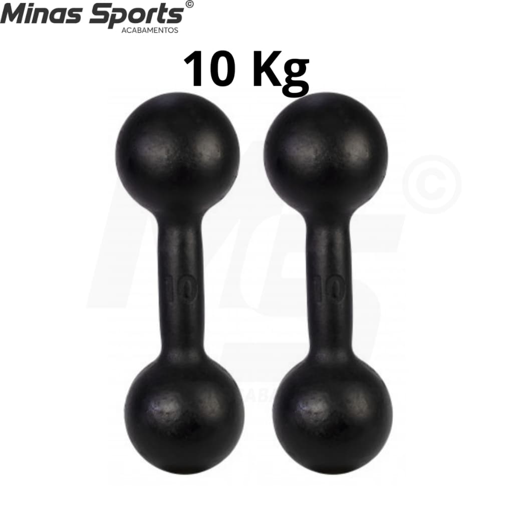 Par Pesos Halter 10 Kg Cada Pintado Treino Musculação Peso Academia C/ 2 Un