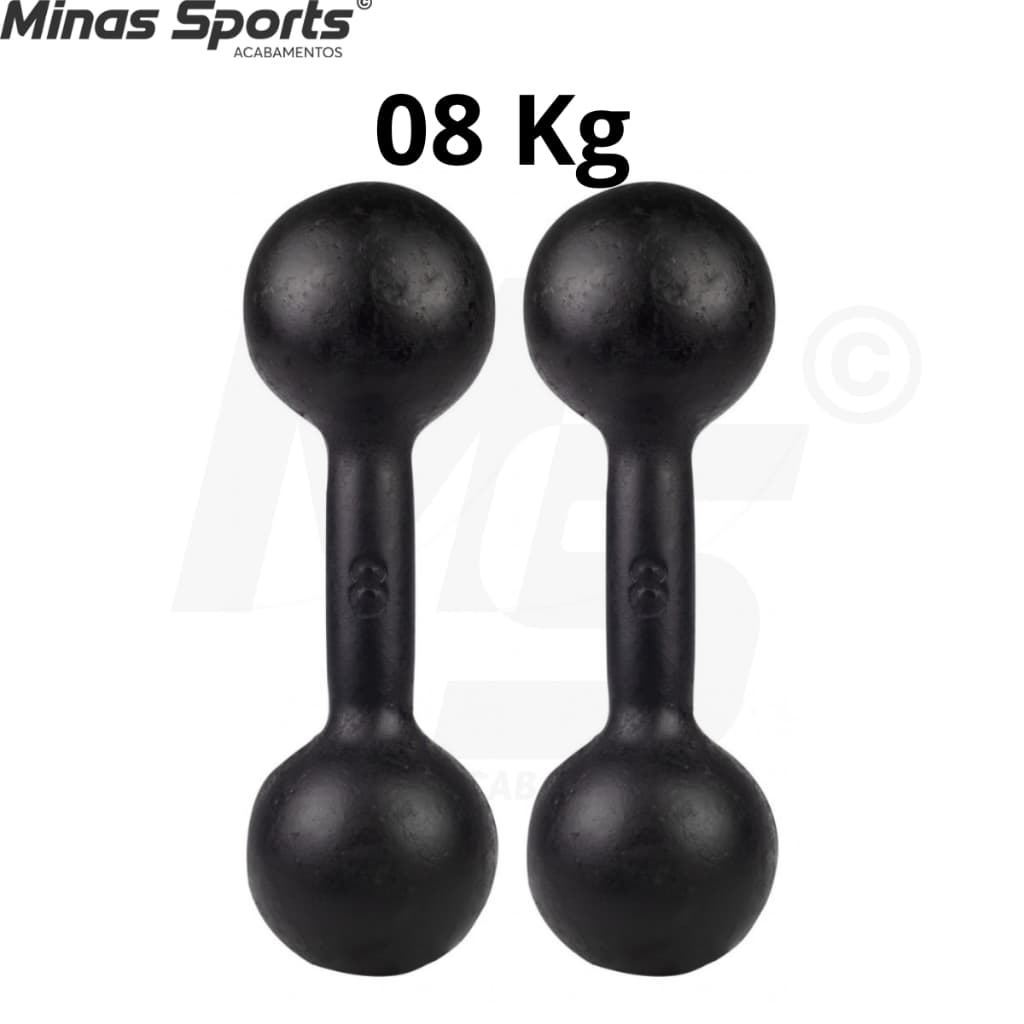 Par Pesos Halter 8 Kg Cada Pintado Treino Musculação Peso Academia C/ 2 Un