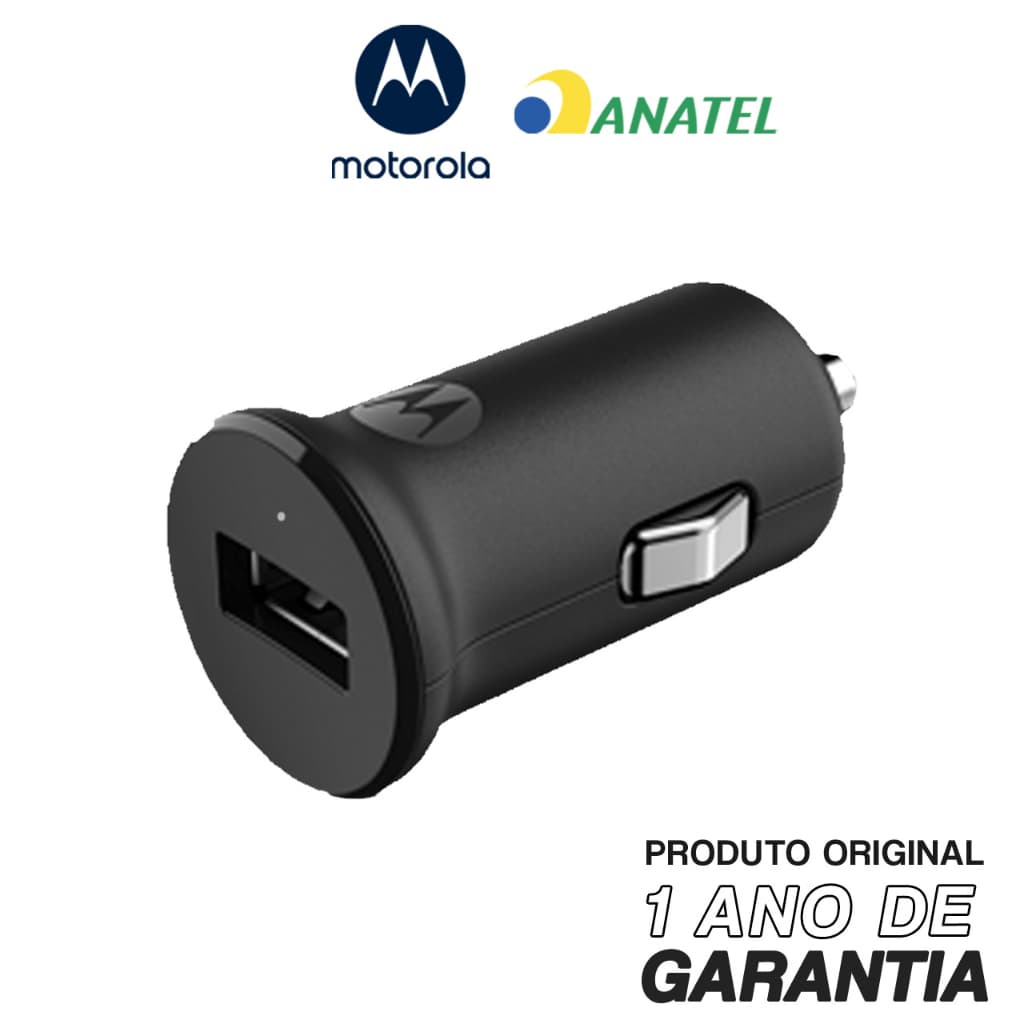 Carregador Portátil Veicular Motorola Turbo Power 18w Sem Cabo Usb Preto
