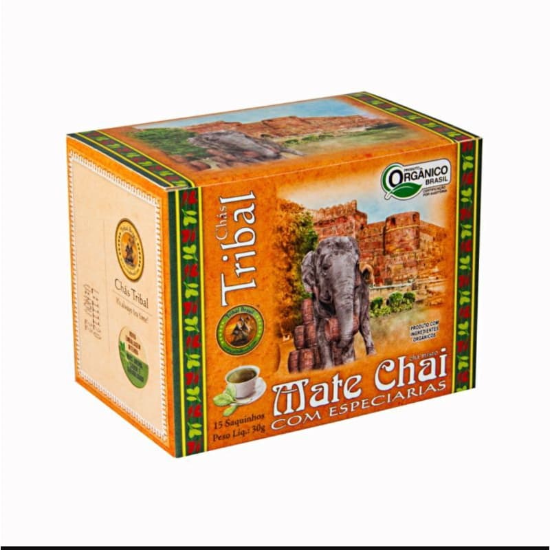 Chá Orgânico Mate Chai com Especiarias Tribal Brasil