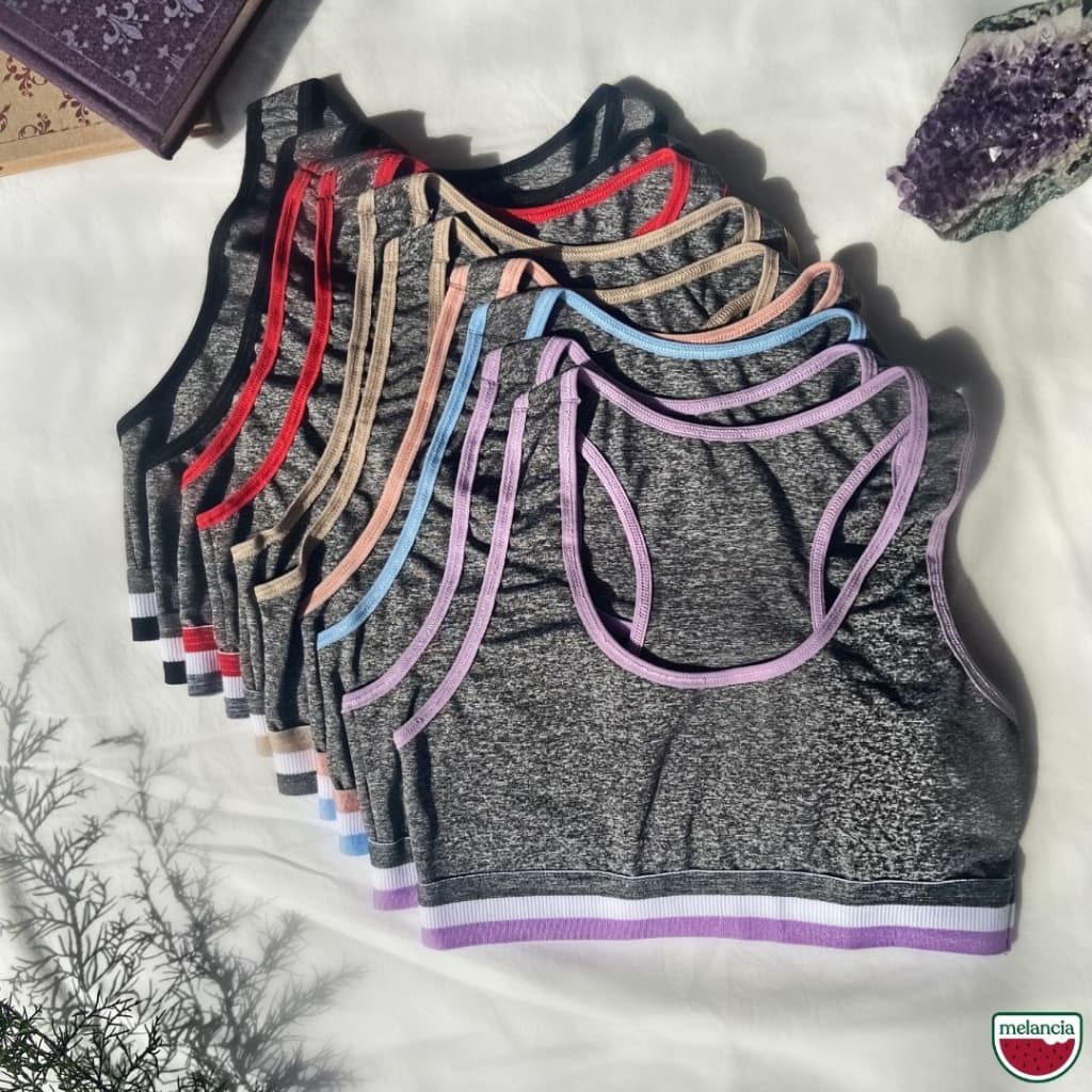 Kit 12 Top Nadador Suplex Mescla Treino Academia Yoga Fitness Feminino Atacado Cropped Musculação
