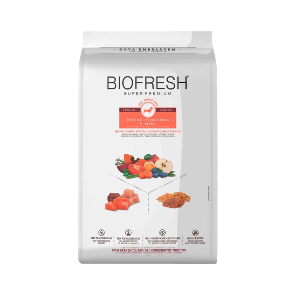 Ração Biofresh Para Cães Senior Raçãs Pequenas e Mini - 1Kg, 3Kg ou 10,1Kg