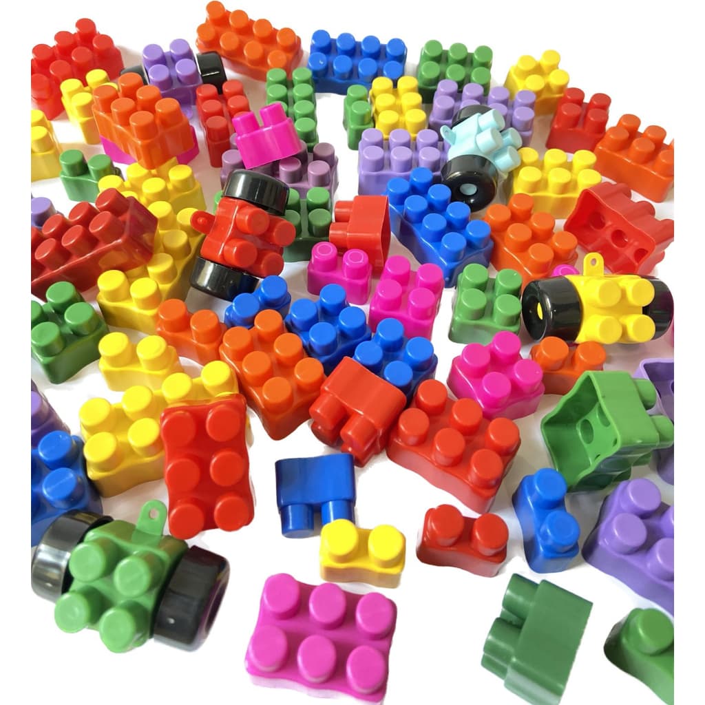 300 Blocos De Montar INFANTIL + Rodinhas Super Divertido E Educativo