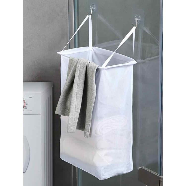 Cesto de Roupas Portátil Para Pendurar em Banheiro Parede