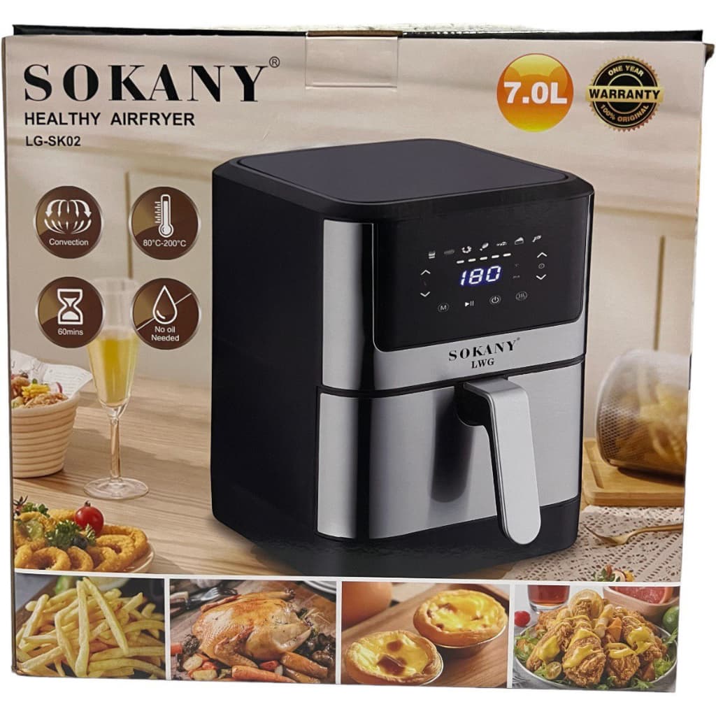 Fritadeira Air Fryer Elétrica Digital Touch 7 Litros Premium