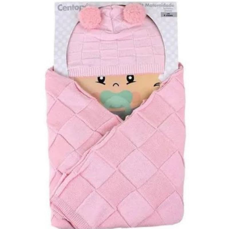 Kit maternidade super luxo, em linha, com touca, luva, meia e manta Centopé 4 pç. Kit para saída de maternidade. Presente. Enxoval de bebê. Enxoval de Bebê. Recém-nascido