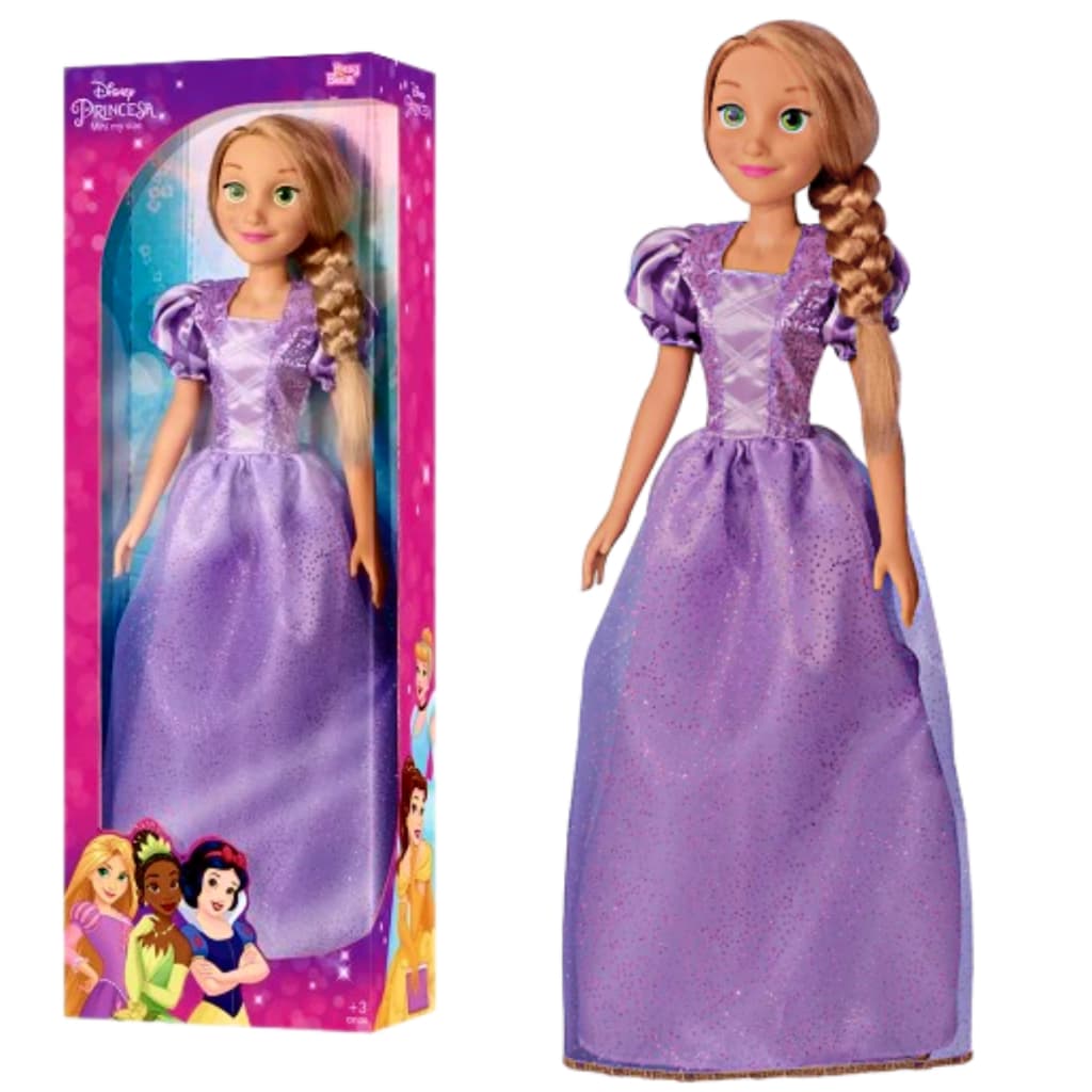 Boneca Rapunzel Princesa Disney 55Cm Original Articulada Novabrink Brinquedos