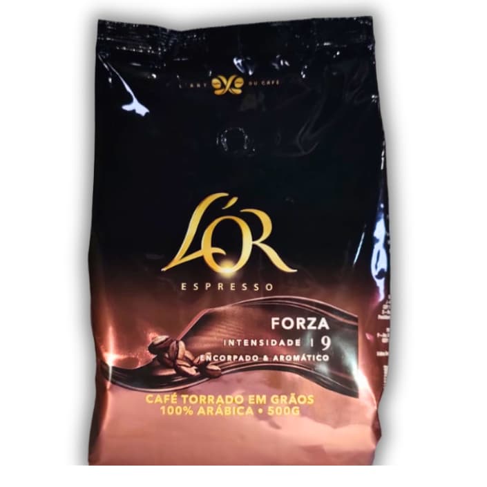 KIT COM 2 CAFÉ GOURMET LOR ESPRESSO FORZA 500G (TORRADO EM GRÃOS)