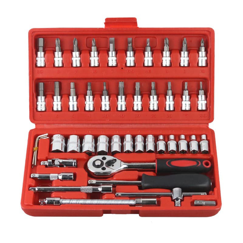 Kit 46 Chave Catraca Jogo De Soquetes Allen Torx Ferramentas manutenção