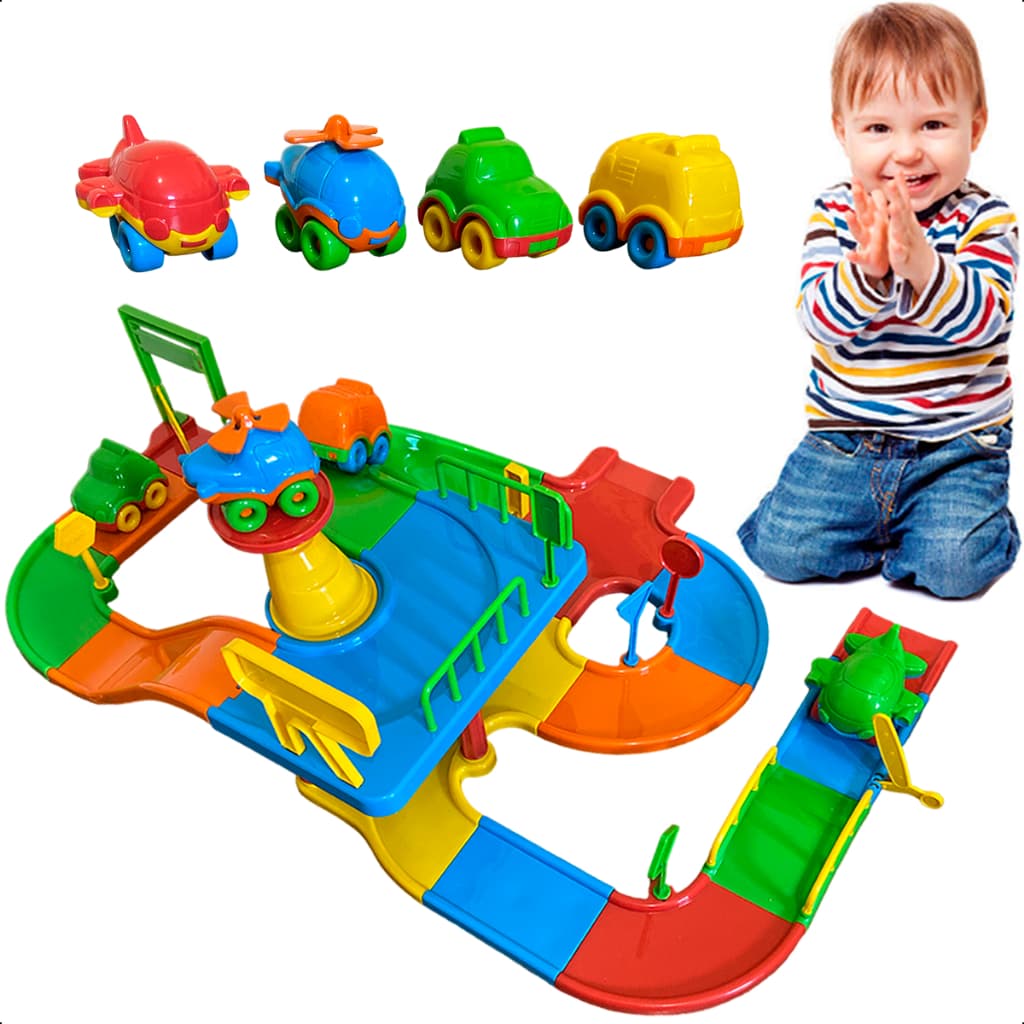 Pista Carrinhos Corrida Brinquedo Infantil Presente Aniversario Patrulha Menino Canina