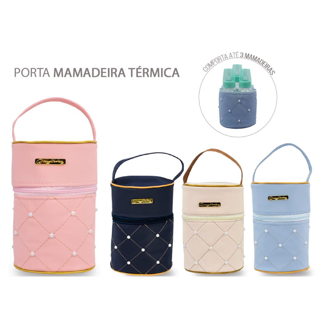 Porta Mamadeira Frasqueira Infantil Térmico Impermeável Menina Menino Bebê