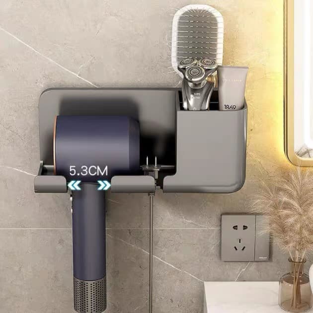 Suporte Porta Secador De Cabelo Adesivo De Parede Sem Furos Plastico