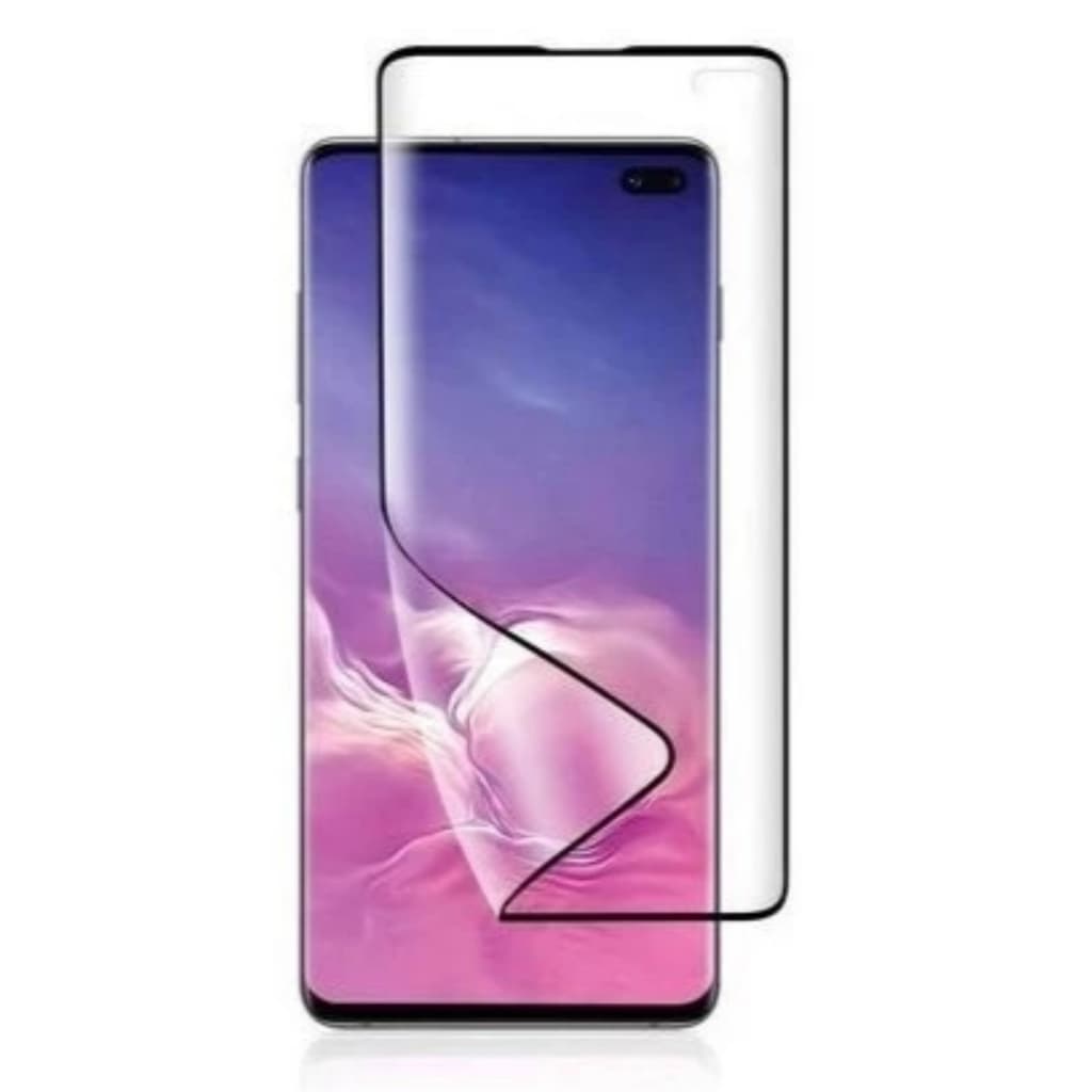Película Gel Nano para Samsung Galaxy Samsung Galaxy S10 Tela 6.1  Bordas Pretas Cobre Tela Toda Inteira do Aparelho Celular
