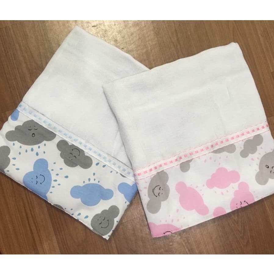 Fralda Toalha com Barrado ESTAMPADO para Recém-nascido 100% Algodão - Enxoval bebe
