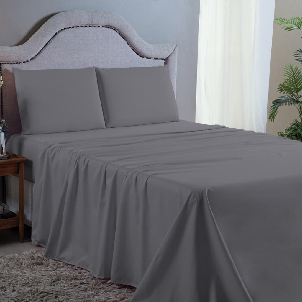 Jogo Lençol de Cama Casal 400 Fios 04 peças Tecido Macio Cama Box 30 Altura