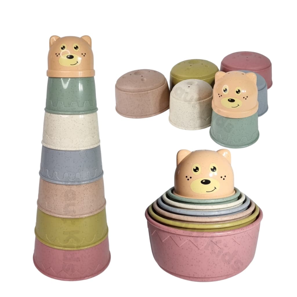 Brinquedo Bebê Empilhar Montar Coordenação Motora Brinquedo Educativo Torre de Empilhar Bebe