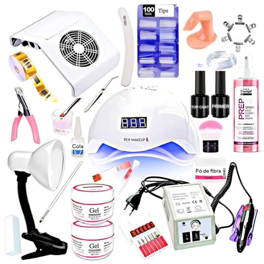 Kit Completo Unhas Gel Fibra E Acrigel . Unhas Porcelana N°11