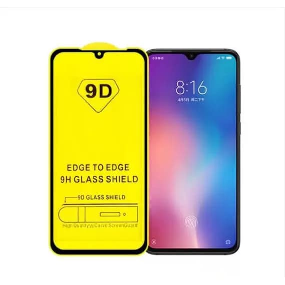 Película Protetora de Vidro 9D Compatível para Celular Smartphone Xiaomi Mi 9 Lite