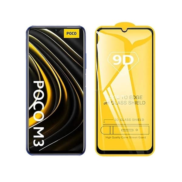 Película Protetora de Vidro 9D Compatível para Celular Smartphone Xiaomi Poco M3