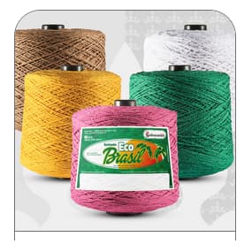 Barbante Eco Brasil -700 g - Linha Fio  6 - Soberano -  Variadas Cores para Crochê Tricô  Artesanato