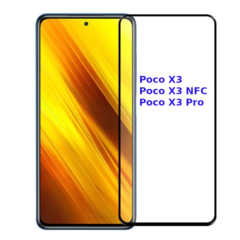 Película Protetora de Vidro 9D Compatível para Celular Smartphone Xiaomi Poco X3 / X3 NFC / X3 Pro