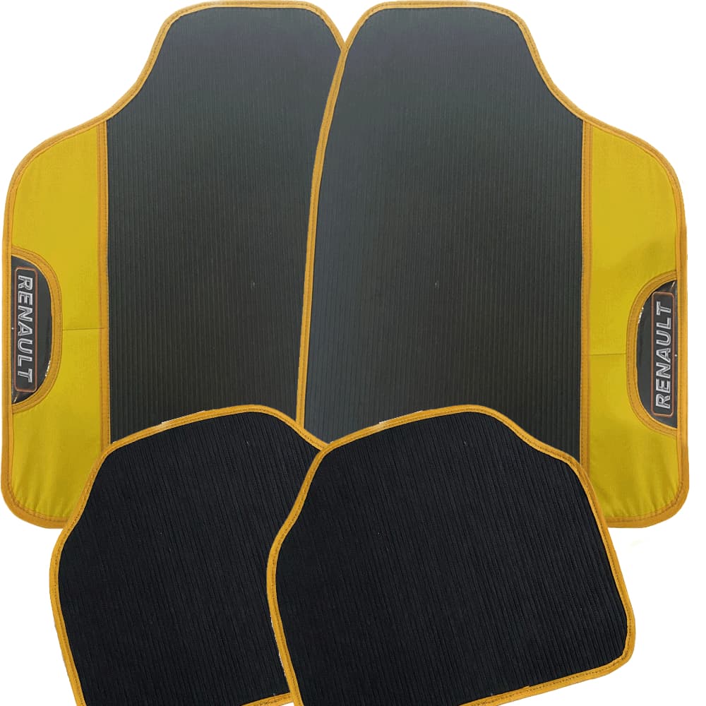 jogo Tapete Automotivo carro Emborrachado AMARELO 4 Peças com nome Logo personalizado de Todas as Montadoras Personalize seu Carro com Elegância e Paixão pelo Mundo Automotivo