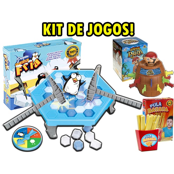 Pinguim Quebra Gelo Original Brinquedo Infantil Jogo Tabuleiro Coordenação Motora Inmetro 3+ Família