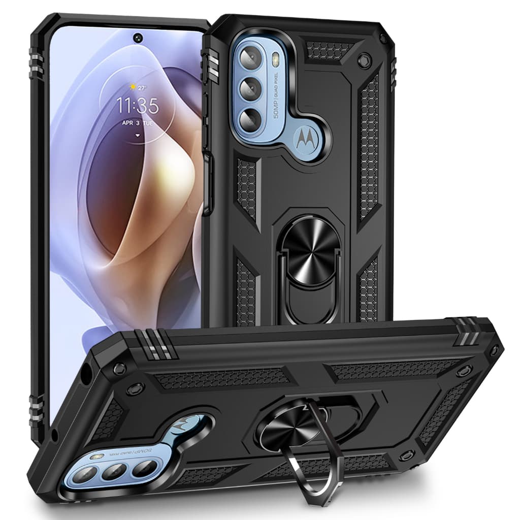 Capa Anti Impacto Anel Suporte para Moto G31/moto G41/moto g22/moto g51(película de vidro opcional)