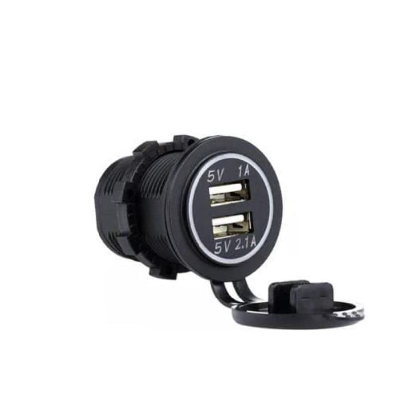 Tomada  Carregador USB Veicular  3.1A (duas saída ) substitui o acendedor Branco