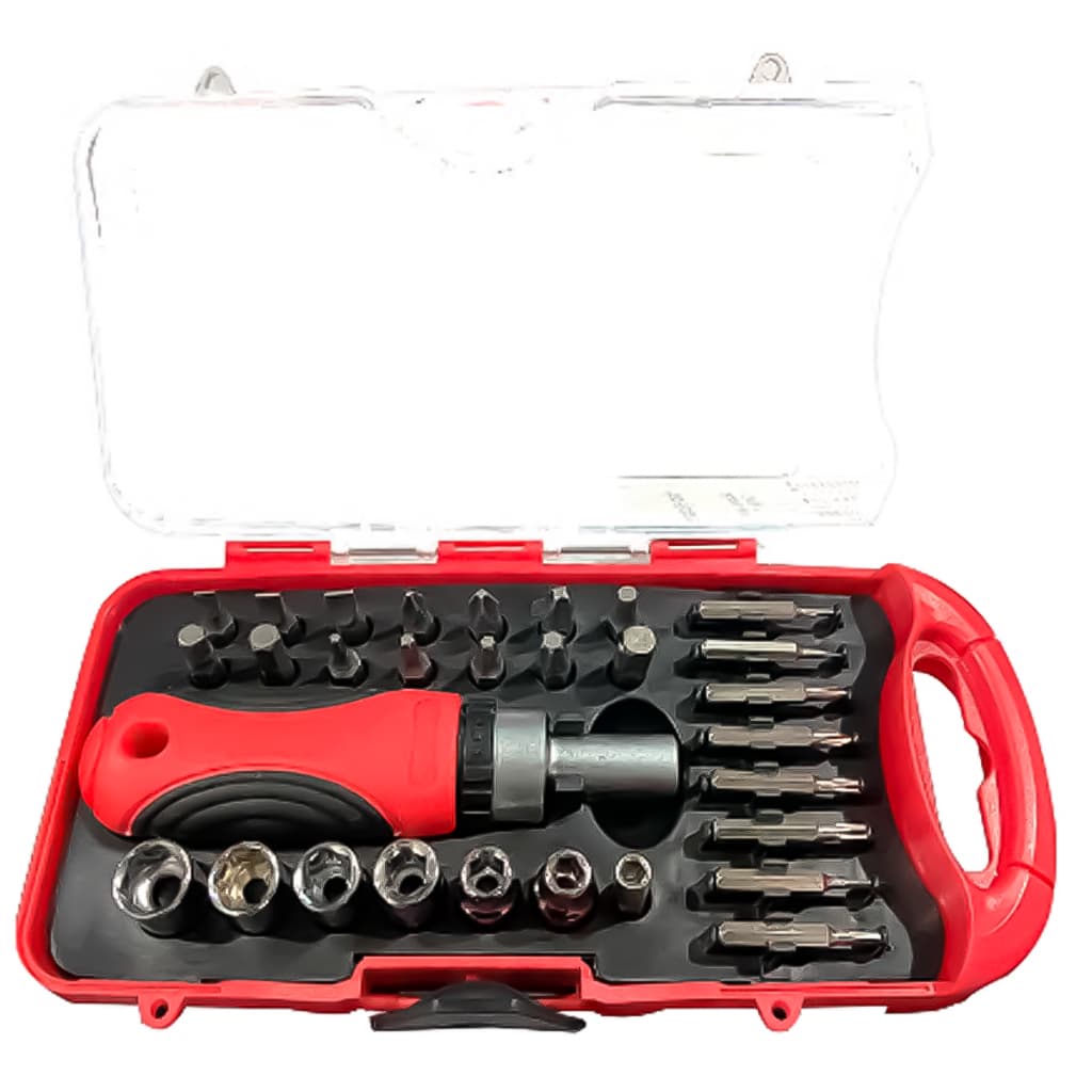Jogo De Chaves Catraca Bits Soquetes Fenda Philips Kit Com 30 Peças