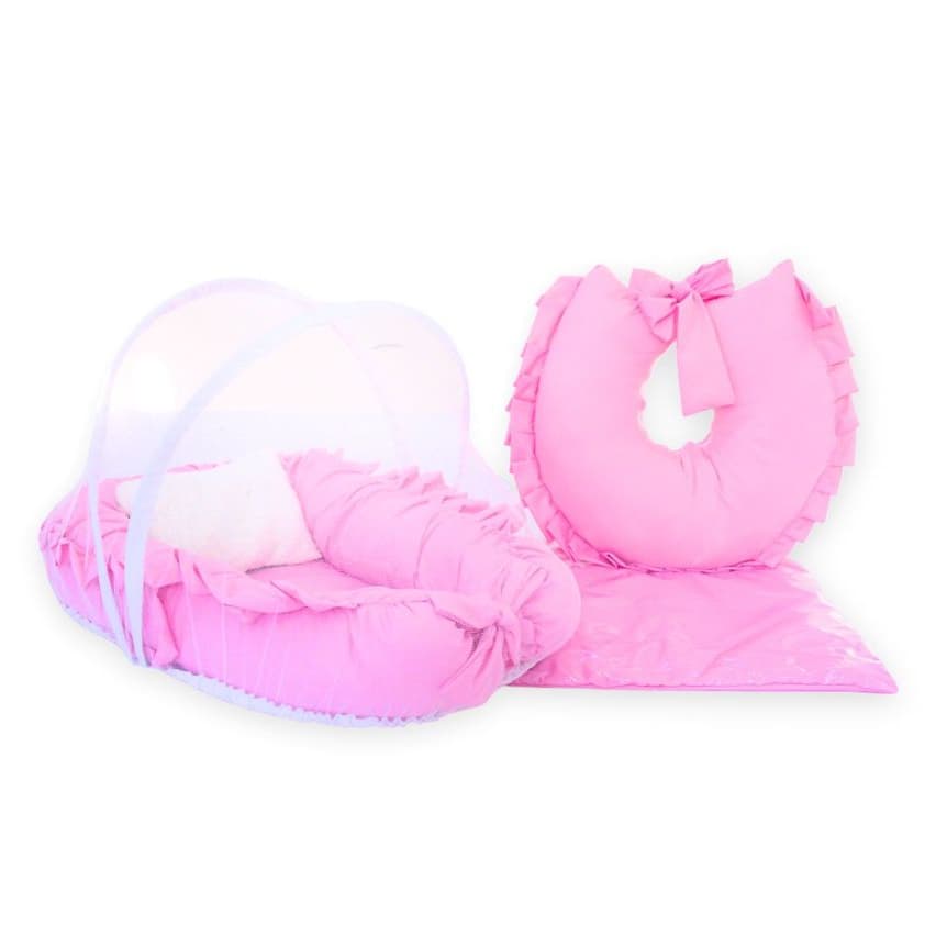 Kit Mosqueteiro para ninho Rosa Bebe + Ninho Redutor + Almofada amamentação + Trocador de fralda, Rosa Bebe, Promoção da Loja, Ninho Bebe, Ninho Bebe menino, Ninho Bebe menina, Trocador de fraldas.
